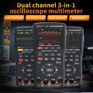 ZOYI ZT-706S 3-in-1 Oscilloscope Multimeter, 50MHz Bandwidth, 66000-Count Display, 10M Signal Generator, Electrician Repair
