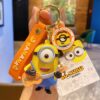 Music yellow buddy keychain bag charm with guitar