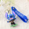 Street skater blue alien keychain bag charm