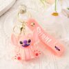 Pink blue alien cute keychain bag charm