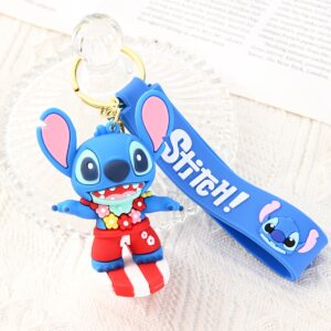 Surf blue alien keychain charm for bags