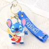 Guitar blue alien keychain bag charm
