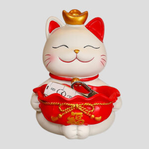 Lucky cat storage bowl key holder for keys coins candy and jewelry