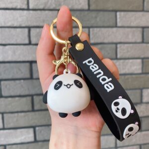 Sleepy panda keychain bag charm