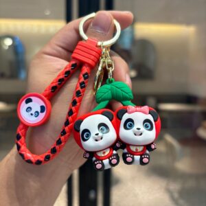 apple panda cute panda keychain bag charm