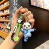 Panda blue outfit keychain bag charm