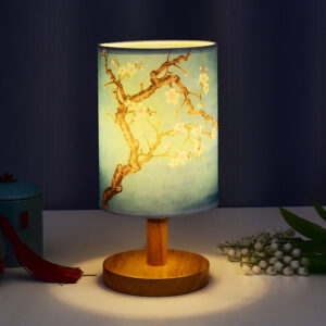 Magnolia chinese floral led night light table lamp