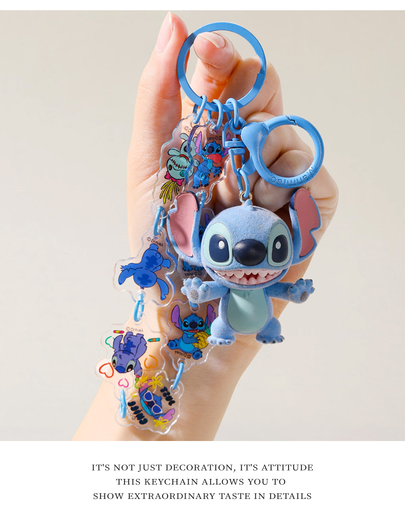 Kawaii Blue Alien Keychain Bag Charm - NexGlow