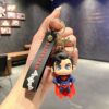 Comic Hero Figure Keychain Bag Charm - Blue Cape Hero
