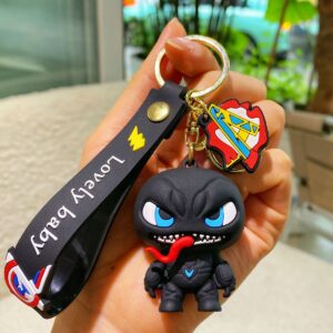 Superhero Style Figure Keychain Collection - Black Monster Hero