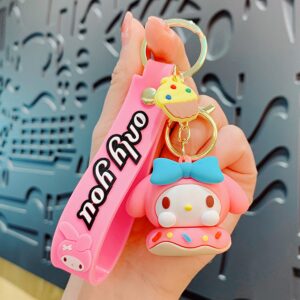 Kawaii Donut Character Keychain Collection - Donut Pink Bunny