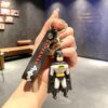 Comic Hero Figure Keychain Bag Charm - Gray Masked Hero
