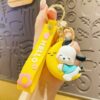 Cute Puppy Keychain Bag Charm Duo - Moon Puppy