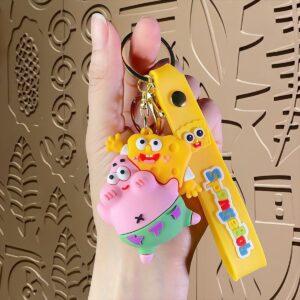Ocean Buddy Cartoon Keychain Collection - Piggyback Duo A