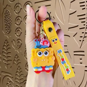 Ocean Buddy Cartoon Keychain Collection - Yellow Buddy with Pet
